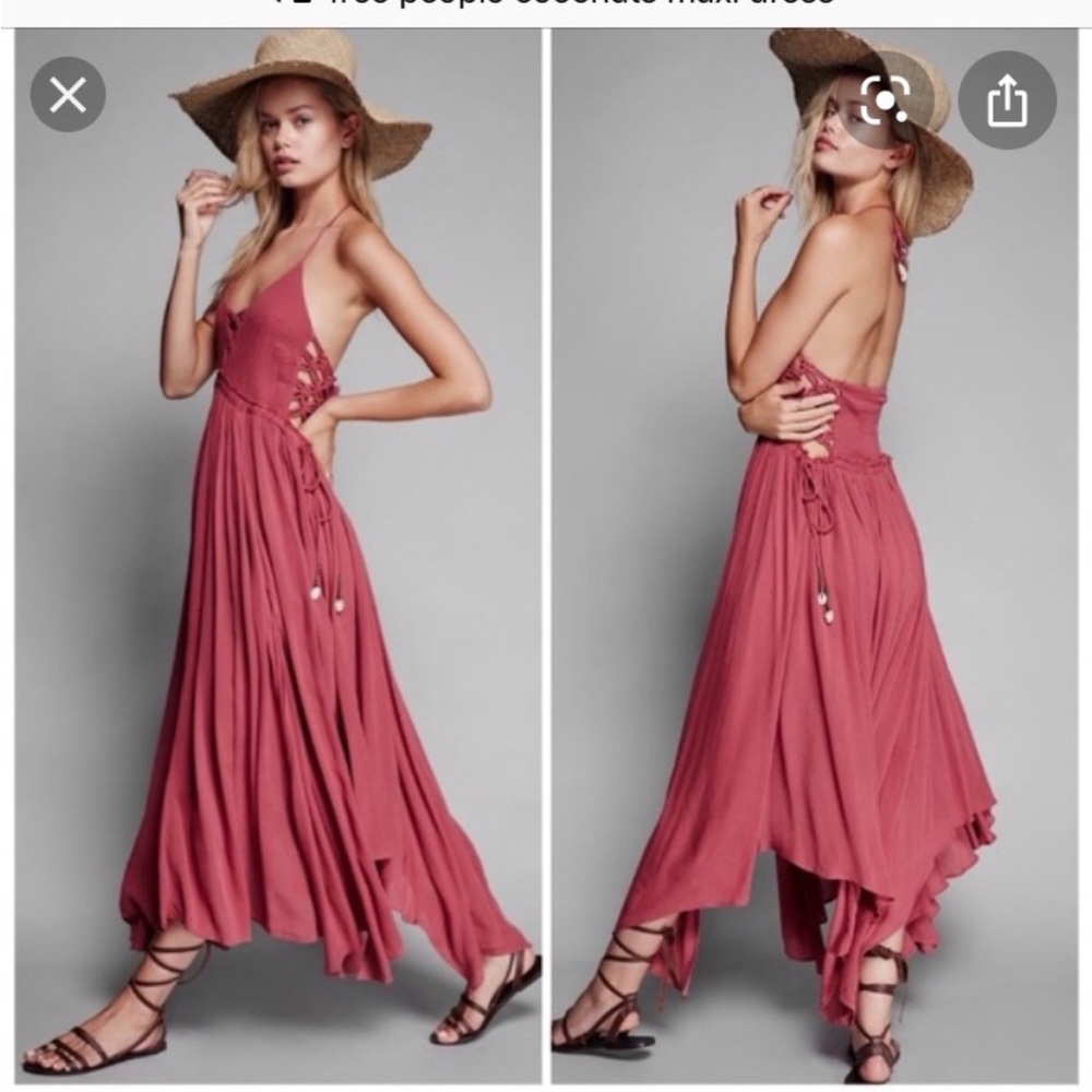 EUC worn once Free People Coconuts all day maxi dress sz XS in PINK